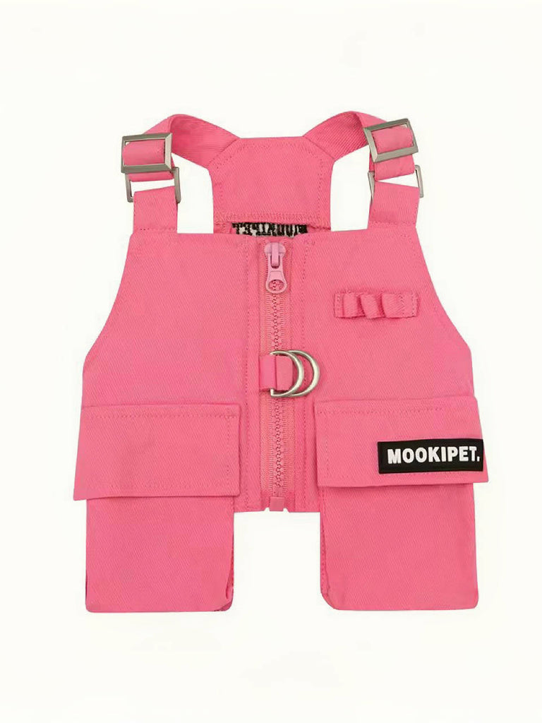 Chic Work Vest with Leash Ring for Pets