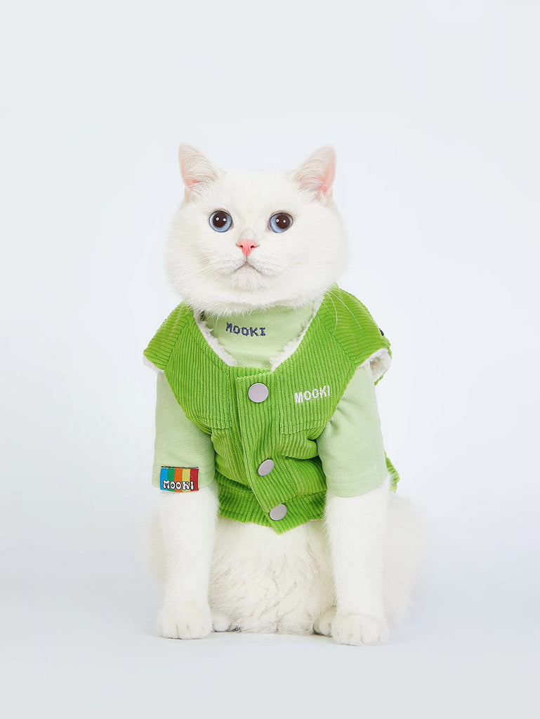 Pistachio Green Corduroy Vest for Pets