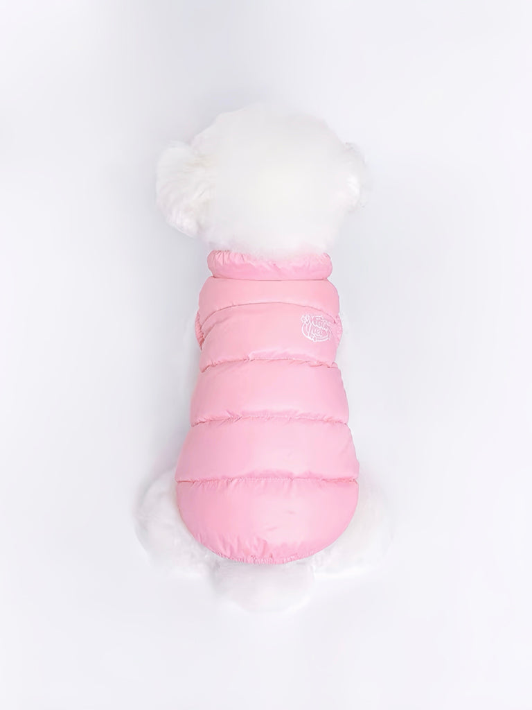 Warm Cotton Candy Puffer Vest for Pets Outside