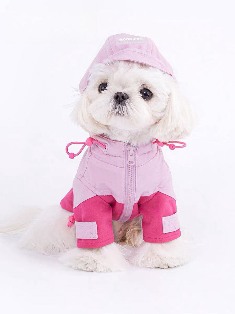 Pink Dog Jacket with Harness
