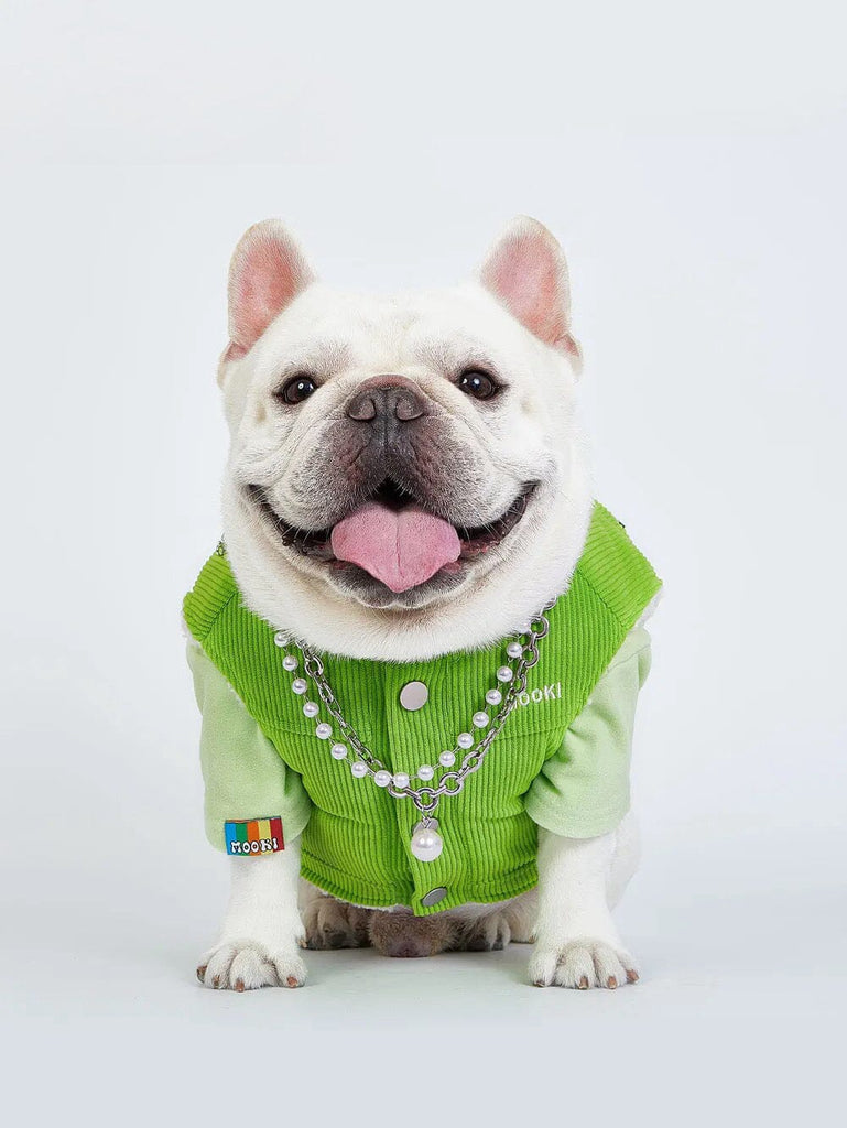 Pistachio Green Corduroy Vest for Pets