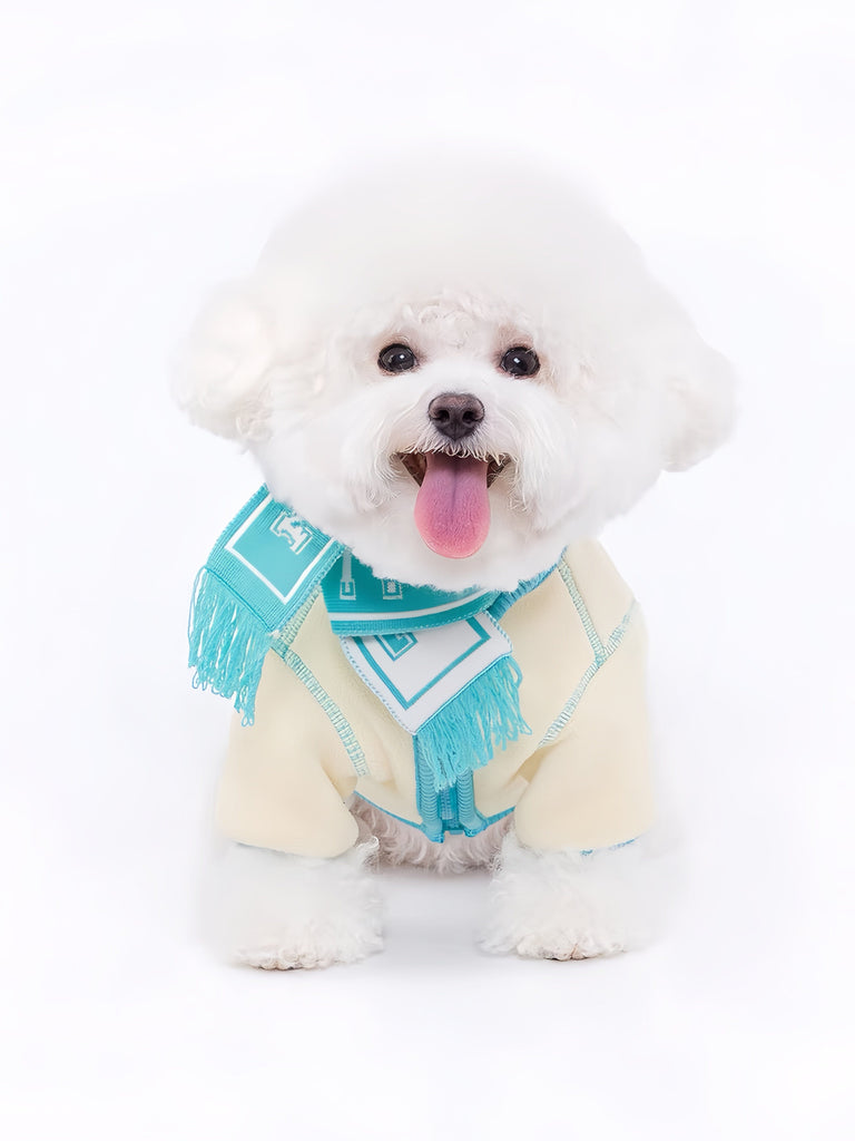 Reversible Fleece Detachable Hooded Coat for Pets Outside