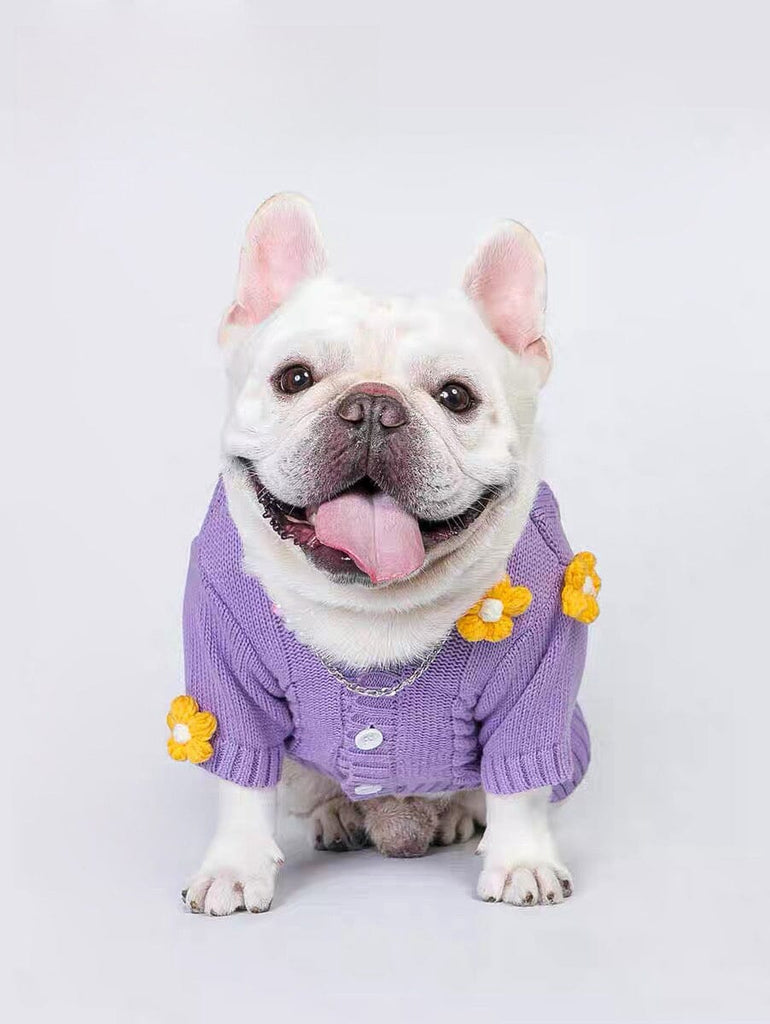 Sweater Cardigan Viloet Purple for Pets