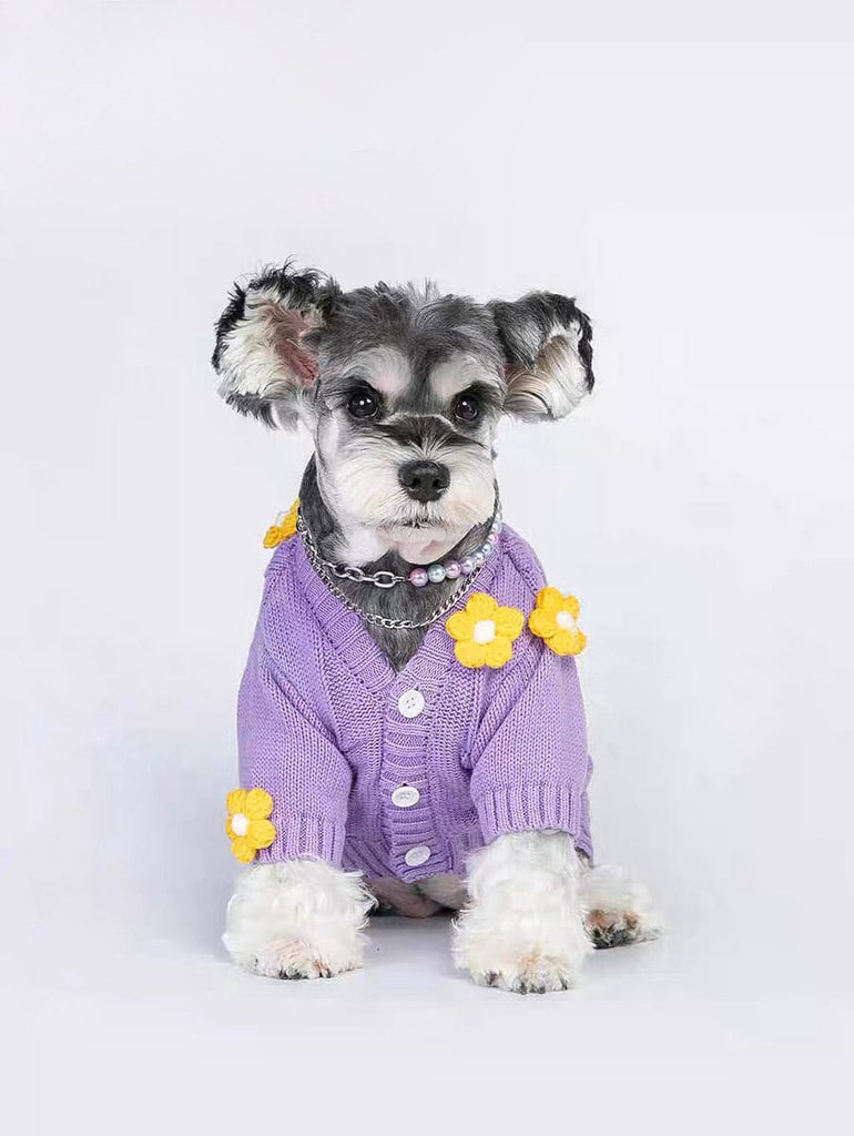 Beautiful Sweater Cardigan Viloet Purple for Pets